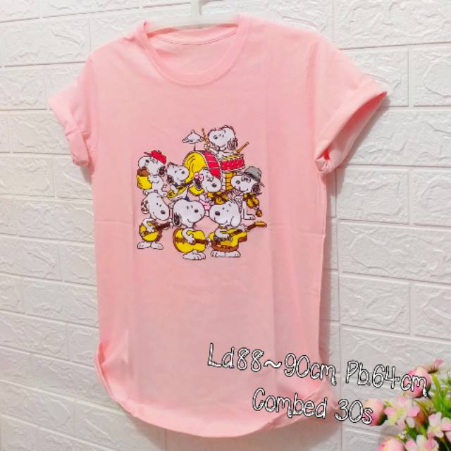 Kaos Snoopy Drumband Allsize Murah Meriah