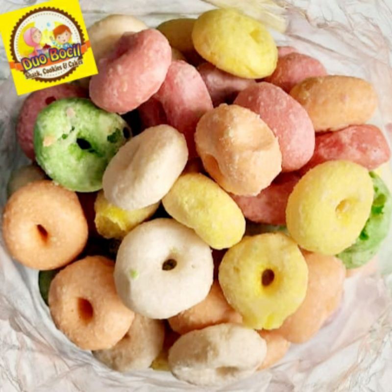 

Kering Donat Warna Manis 200 Gram - Duo Bocil Snack