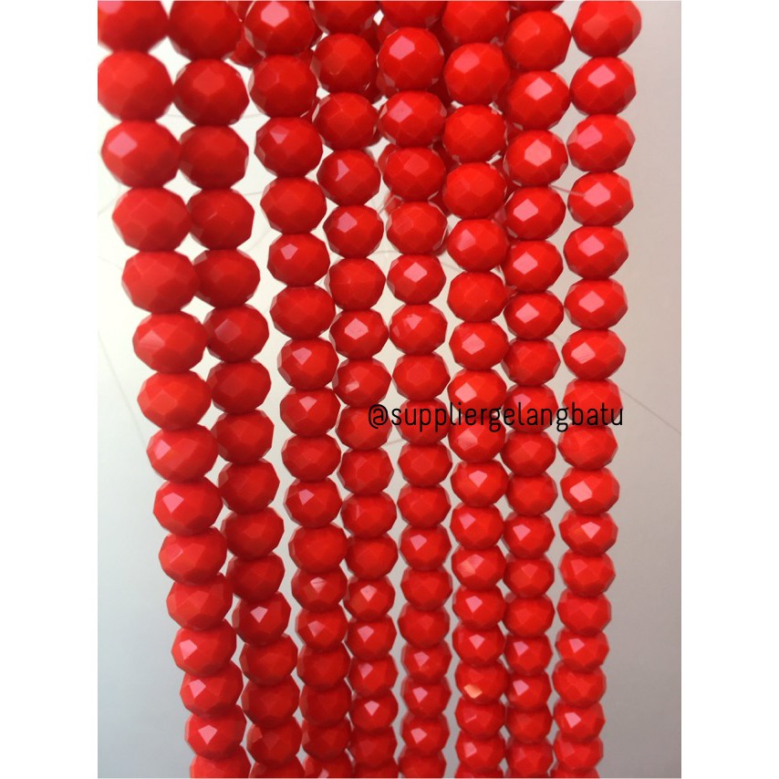 Crystal Ceko kilap 10mm ORANGE oren kilap doff bahan manik manik kraft aksesoris supplier grosir