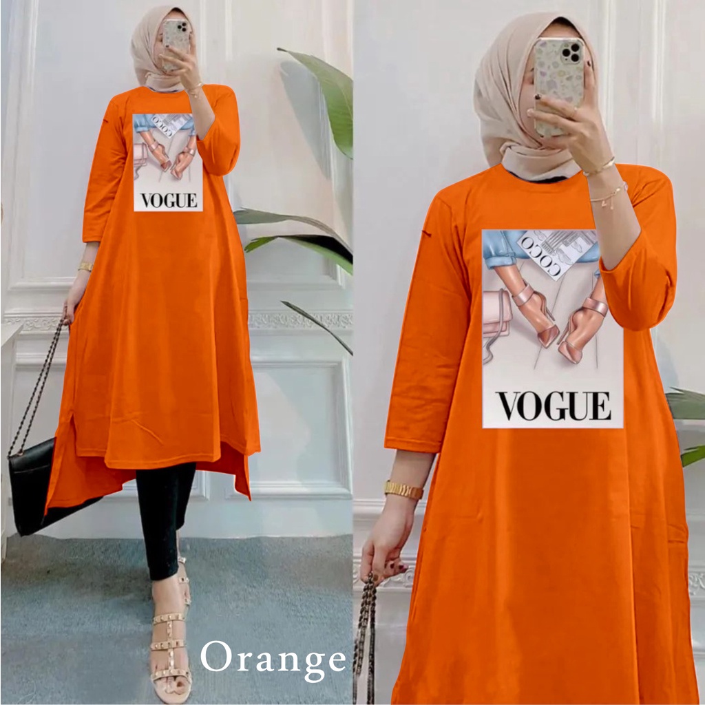 VOGUE MIDI / BAJU MIDI DRESS WANITA KEKINIAN MATT KATUN COMBET 24S SABLON PLATISOL / FASHION MUSLIM WANITA TERBARU / BUSANA MUSLIM WANITA TERBARU / DRESS CEWEK KEKINIAN