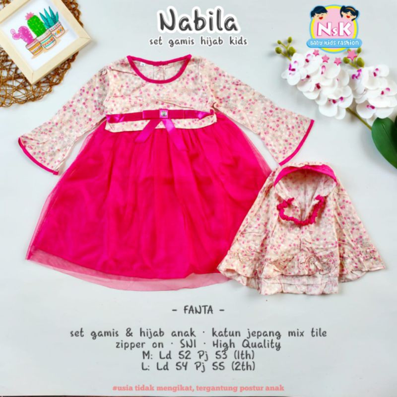 Gamis Set Hijab Kids Nabila
