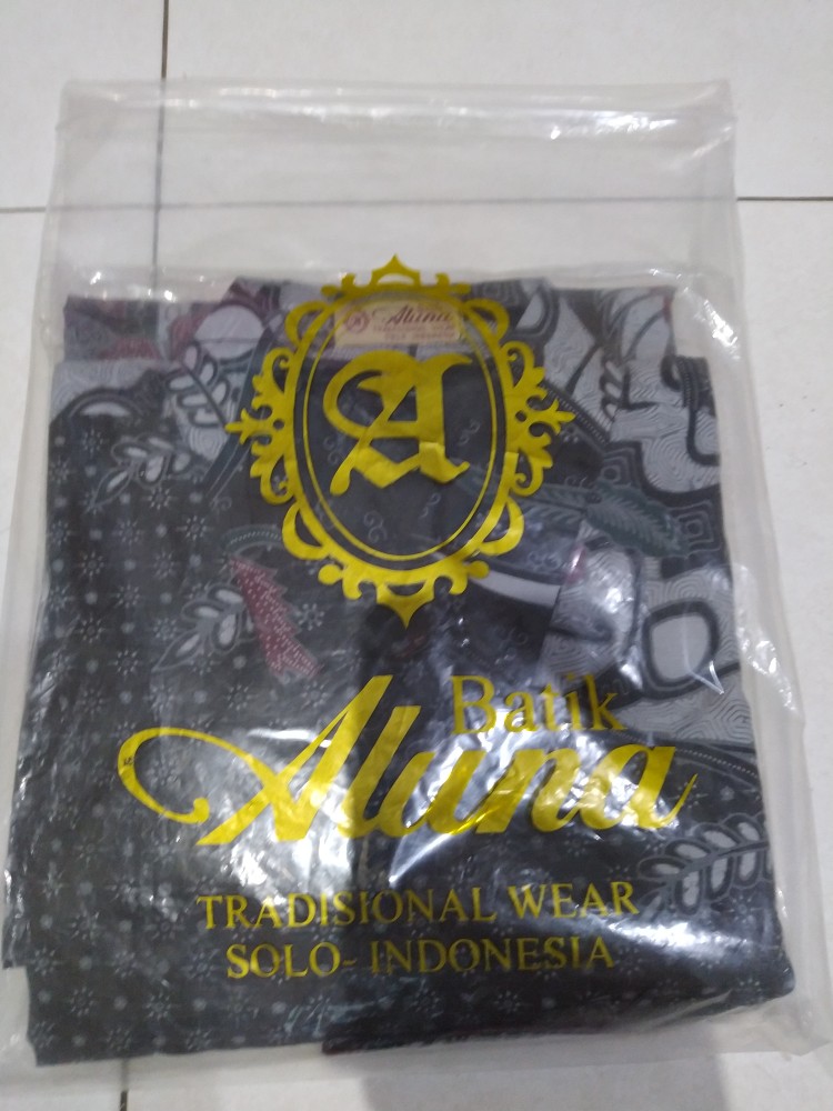 Kemeja Batik Aluna Lengan Panjang Premium Bahan Katun Halus Full Furing Batik Solo Modern Ba114