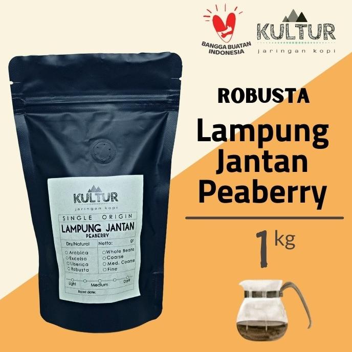 

[ COD ] COFFEE BEAN BIJI KOPI ROBUSTA LAMPUNG JANTAN PEABERRY 1 KG TERPERCAYA Kode 843