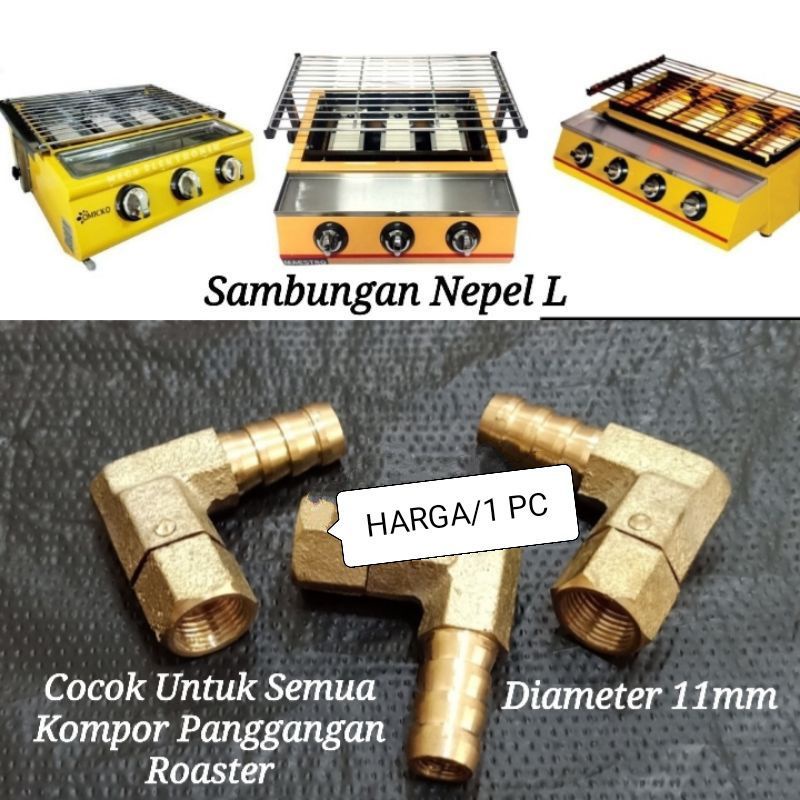 Nepel Selang Gas Kompor Panggangan / Kompor Tanam / Kompor Kaca Serbaguna untuk Berbagai Macam Merek Kompor Sosis