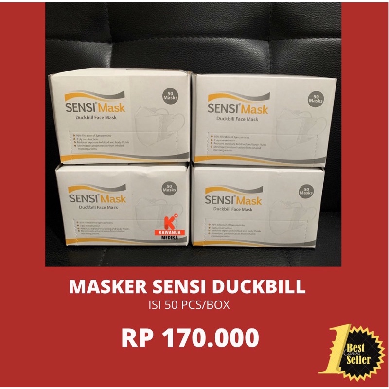 MASKER SENSI ORIGINAL TERMURAH - SENSI DUCKBILL 3ply ORIGINAL - SENSI CONVEX MIX WARNA - SENSI 3ply