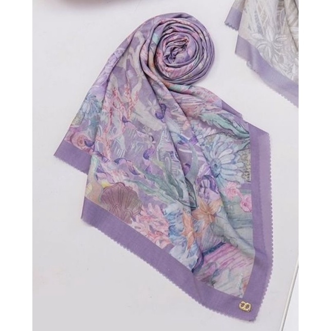 Disney Little Mermaid Lavender Buttonscarves Satin