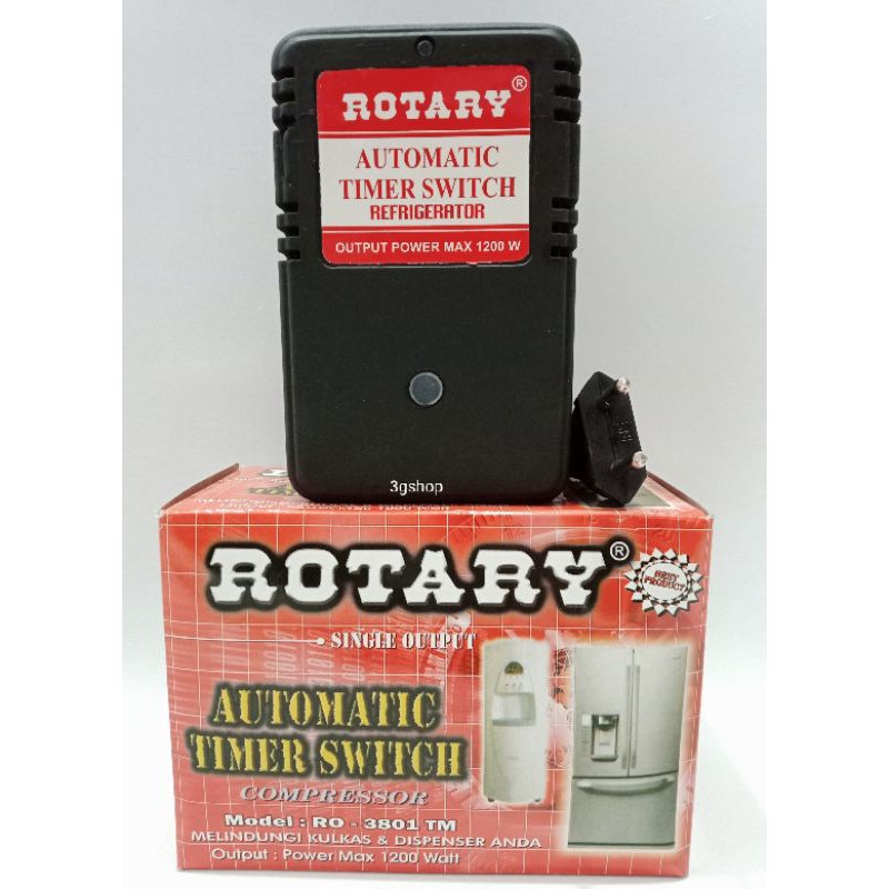TIMER SWITCH KULKAS ROTARY MERAH 3801