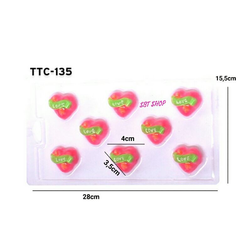Cetakan Mika Coklat TTC-135 Love