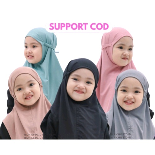 Jilbab Anak Bayi Perempuan Instan Lucu BERGO ANAK Allsize 0-3 Tahun Hijab Anak Bayi Perempuan Instan