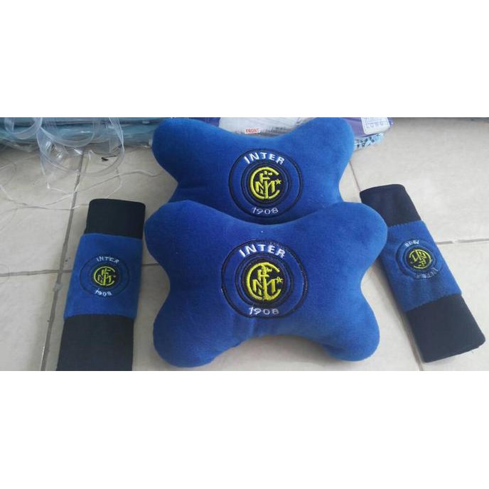 Car Set Aksesoris Interior Bola Bantal Mobil Inter Milan 2 in 1 (CS2)