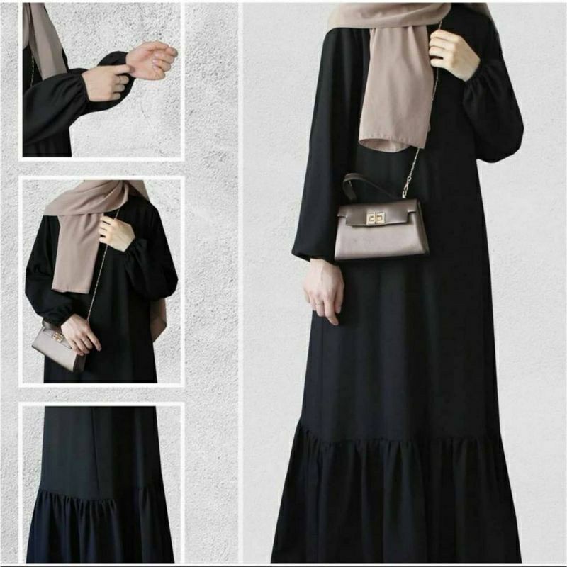Abaya Hitam abaya saudi turki abaya simple abaya  zepty  polos abaya bordir