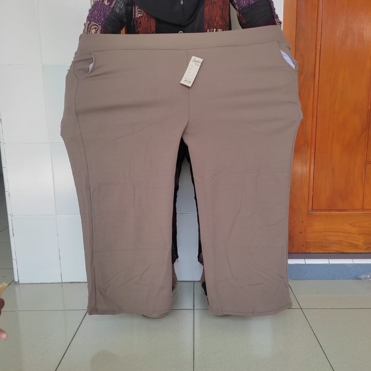 celana kulot panjang polos super jumbo XXXXXL / kulot wanita ukuran besar