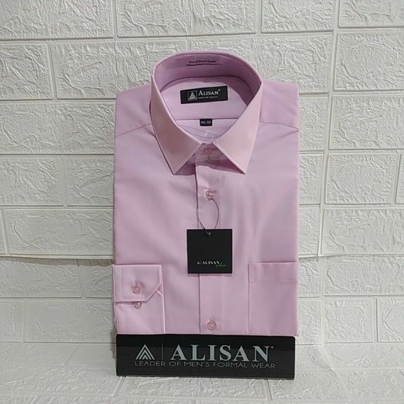 Kemeja Alisan Polos Lilac Panjang Reguler