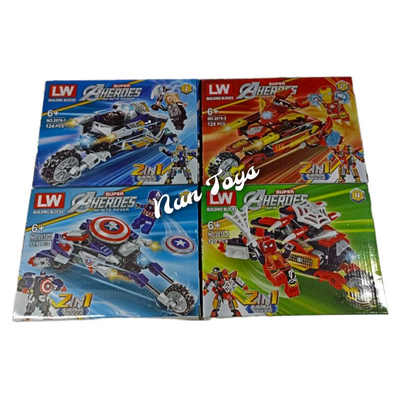 Mainan Lego Heroes Infinite Power 4pcs 2in 1