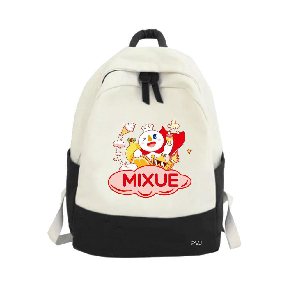 PVJ - Tas Mixue Ransel Anak Sekolah SD SMP  Anak Laki- Laki dan Perempuan Kekinian