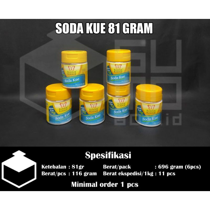 

Soda kue koepoe koepoe 81gram / Pengembang Makanan