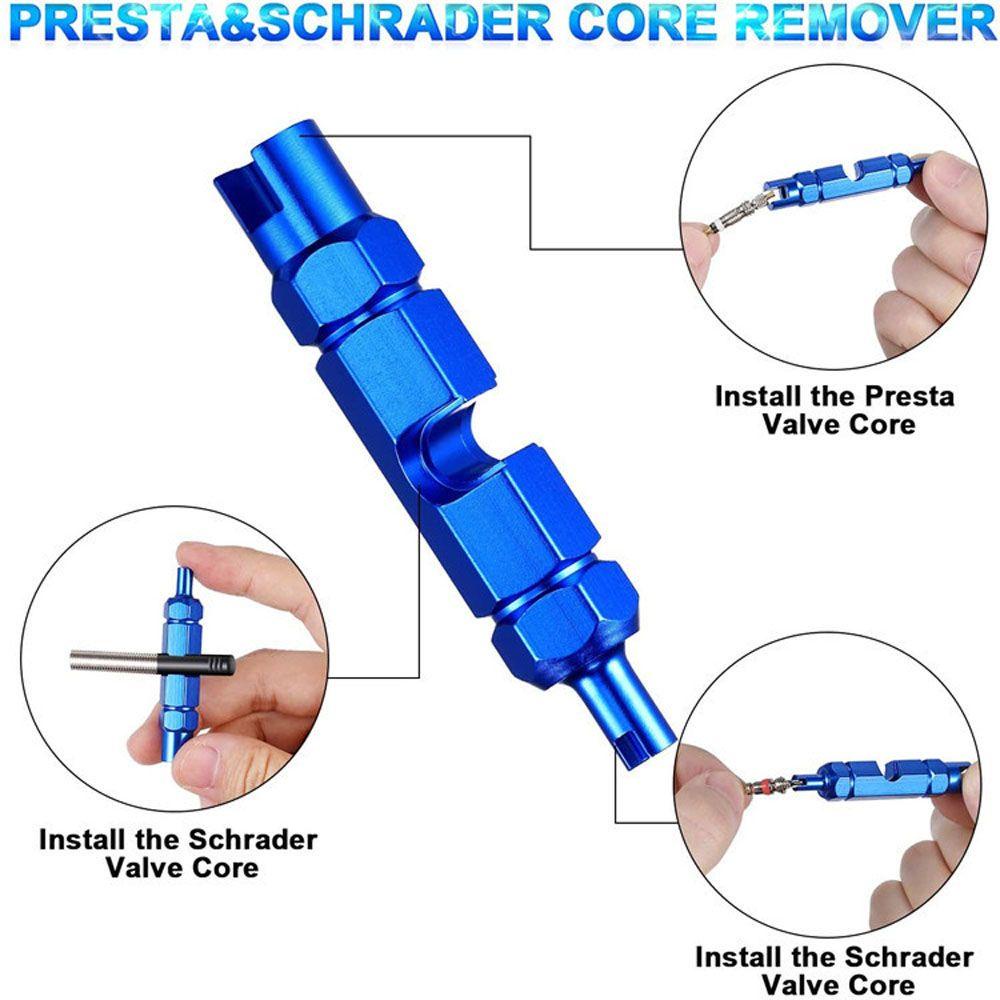 Lanfy Valve Core Tool 26PCS Alat Perbaikan Aksesoris Valve Core Alat Bongkar Pasang Alat Pembuka Sepeda Nozzle Ban Instalasi Spanner Kunci Pas Multifungsi