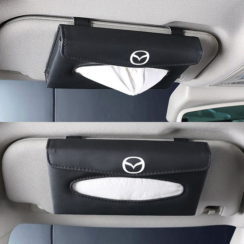 (G-CLUB) Kotak Tisu Gantung Sun Visor Mobil Bahan Kulit Untuk Mazda 2 Mazda 5 Mazda 323 Mazda Vantrend Familia 72000