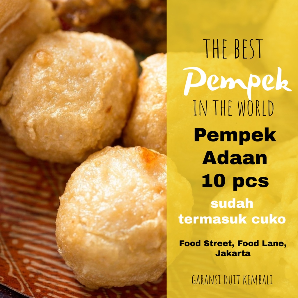 Pempek empek empek MPEK MPEK ASLI PALEMBANG PAKET 10 PCS PEMPEK ADAAN BULAT