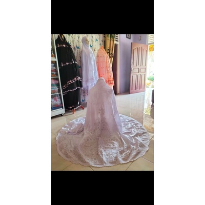 Mukena bordir semi kerancang sutra