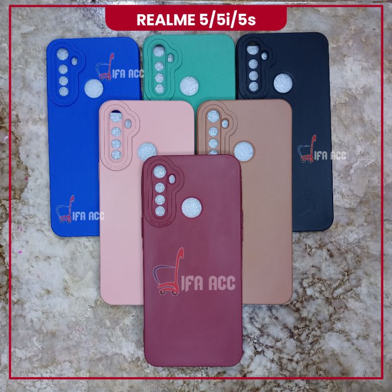 CASE REALME 5/5i/5s SOFTCASE  REALME 5 PRO  SILIKON PELINDUNG CAMERA MACARON