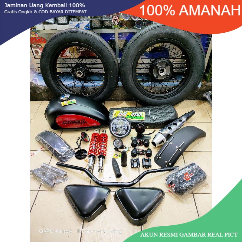 paket body japstyle plus ban set tinggal pasang buat tiger mega pro scorpio byson thunder verza dll