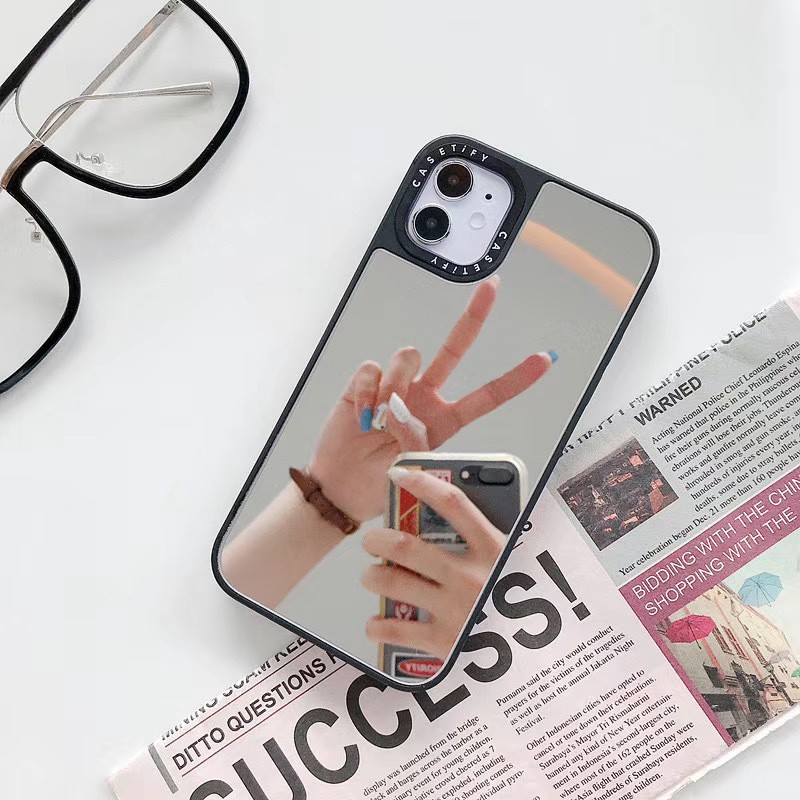 CASETIFY Mirror Case iPhone Casing Kaca Cermin Casetify Mirror Cover Premium Casetify Custom Case