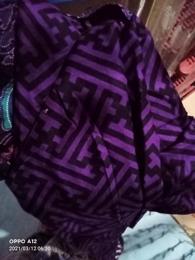 Batik Couple Keluarga Sania Ruffle Ori Ndoro Jowi Dnt Motif Pagar Ungu