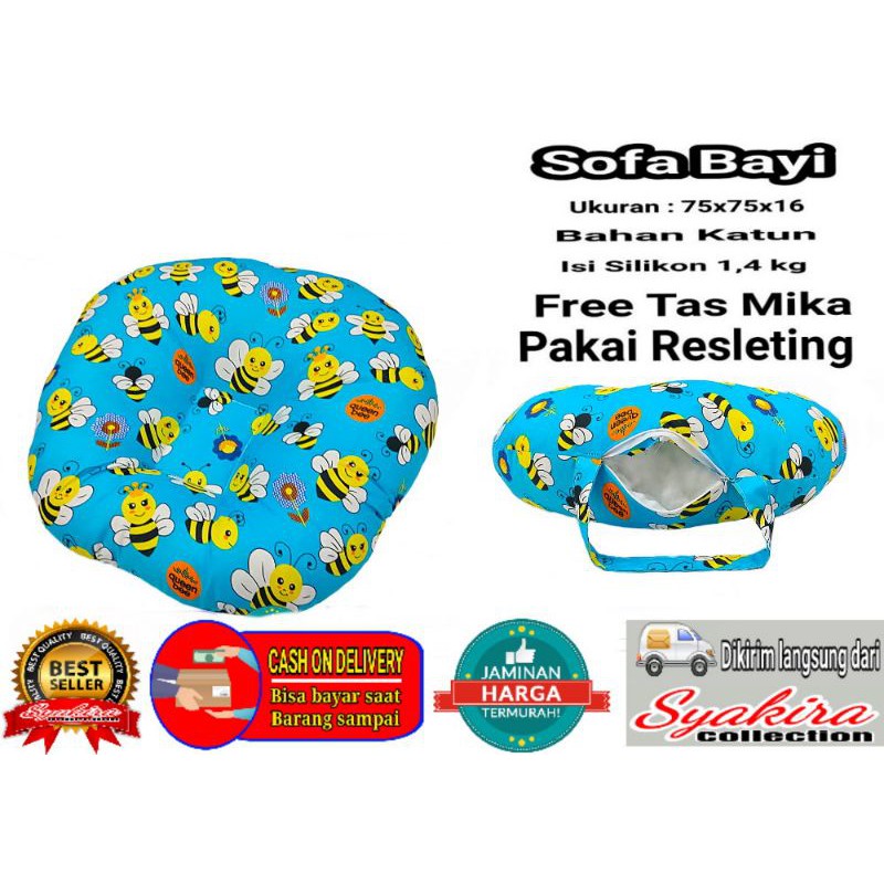 Bantal sofa bayi baby lounge anti gumoh free taa mika