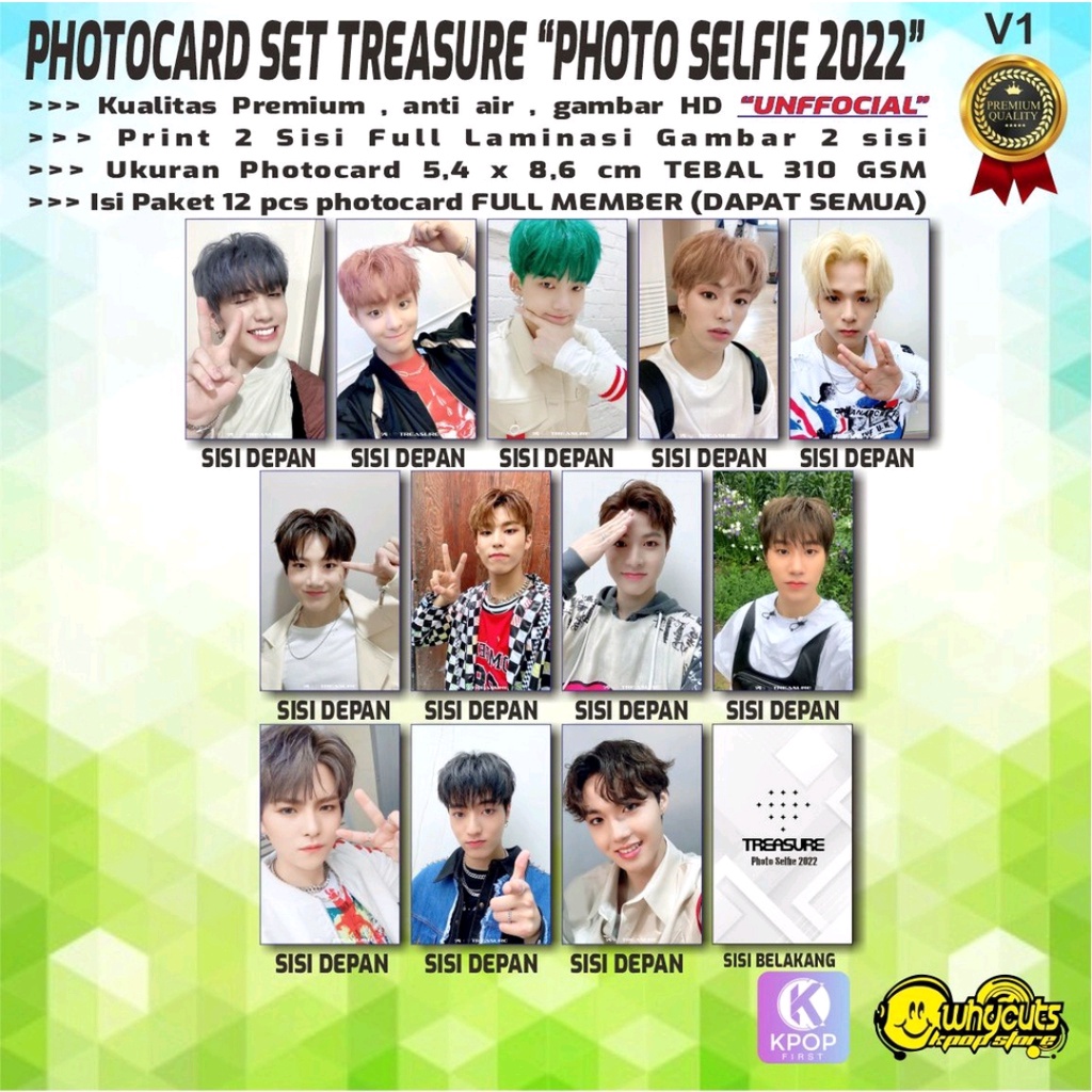 PHOTOCARD SET KPOP PREMIUM TREASURE // PHOTO SELFIE 2022 WEB DRAMA // PRINT 2  SISI FULL LAMINASI GLOSSY // ANTI  AIR