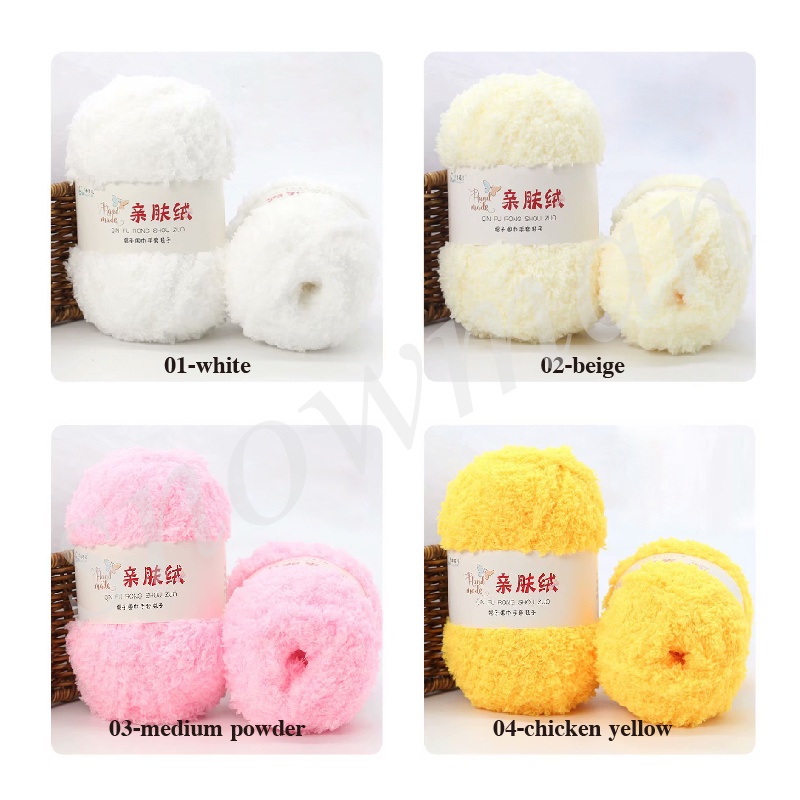 50g benang bulu karang 3 helai handuk benang syal benang bayi anak-anak wol benang untuk merenda