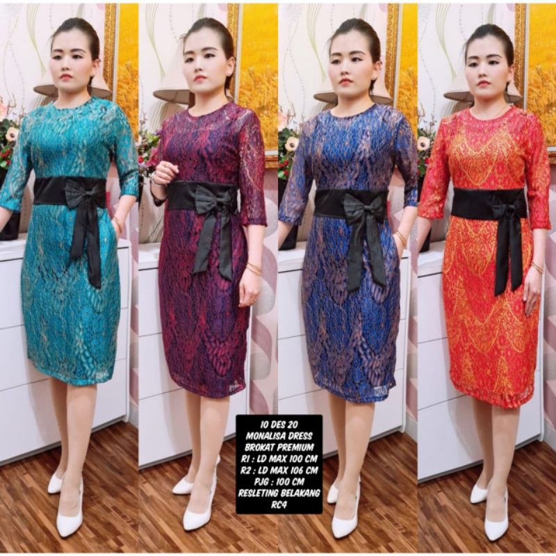 dress brokat korea