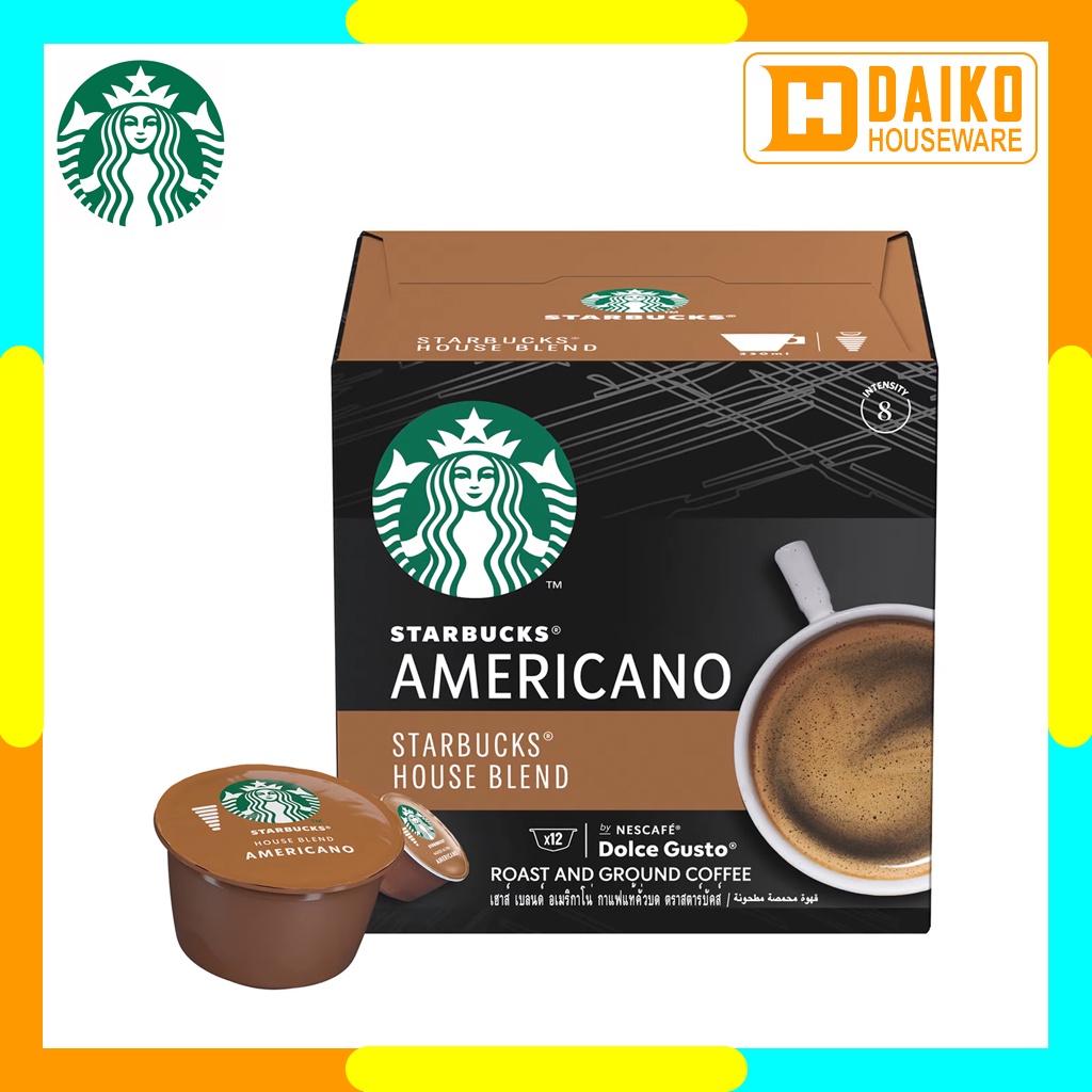 Starbucks Capsule Nescafe Dolce Gusto NDG House Blend Americano 1 Box Original