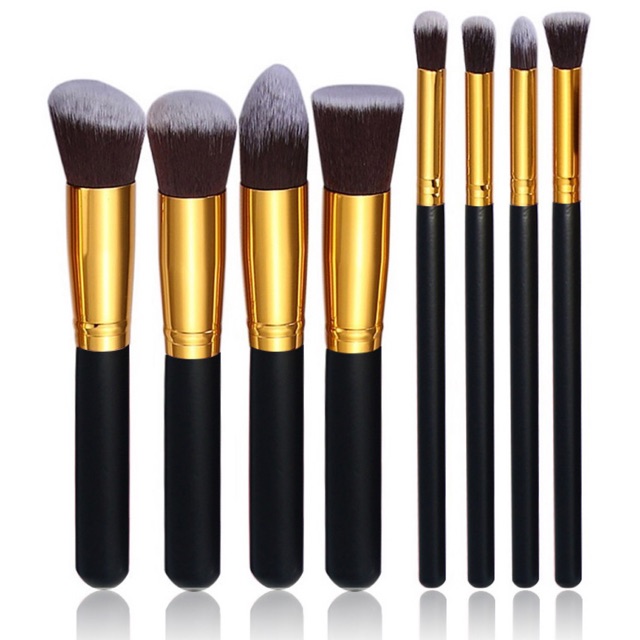 Make Up Brush 8 PCS - Black Gold