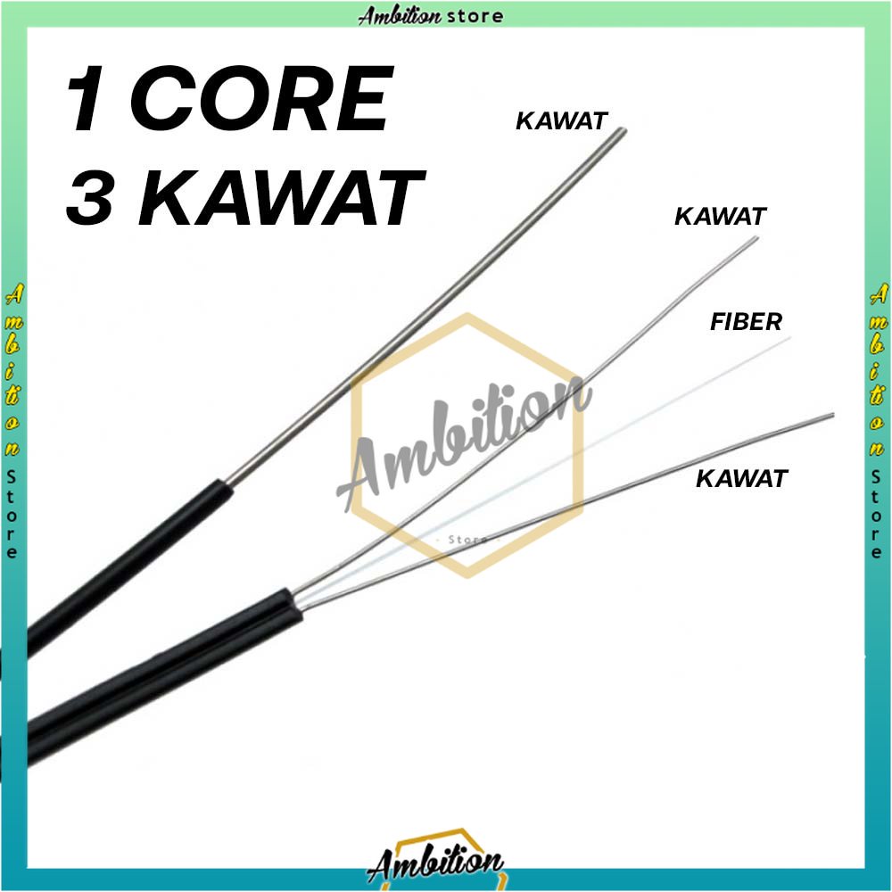 [𝕭𝕬𝕽𝖀 𝕮𝕺𝕯] Kabel Fiber Optic Dropcore 1000M 1 core 3 seling