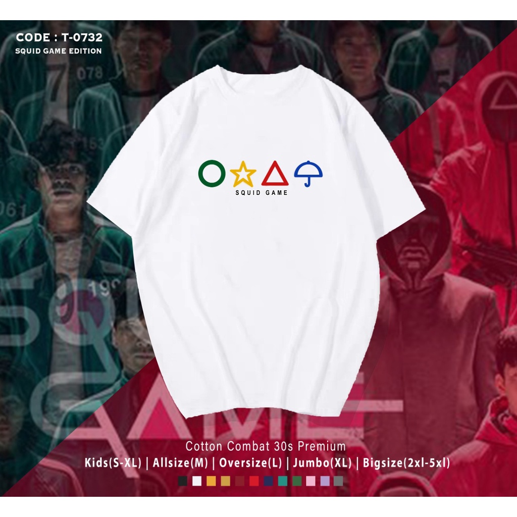 KAOS K-DRAMA SQUIT GAME / KAOS SANTAI / PRIA &amp; WANITA / UNISEX / BAHAN PREMIUM