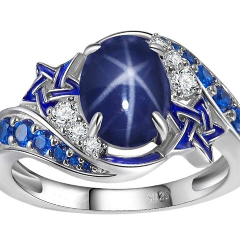 Fancyqube Perhiasan Bentuk Oval Bahan 925 Sterling Silver Untuk Wanita