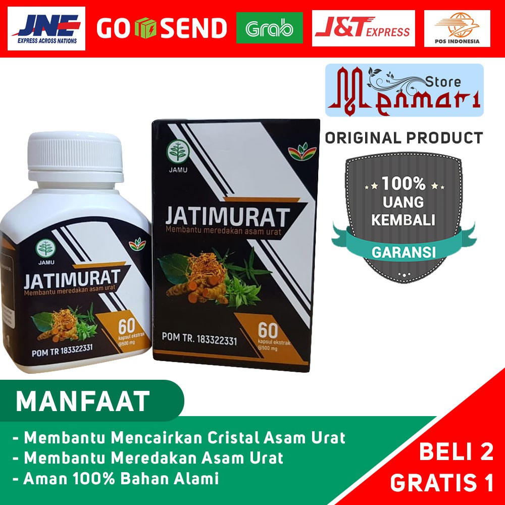 Kapsul Jatimurat Obat Asam Urat Herbal Asli Original Beli 2 Gratis 1 Shopee Indonesia