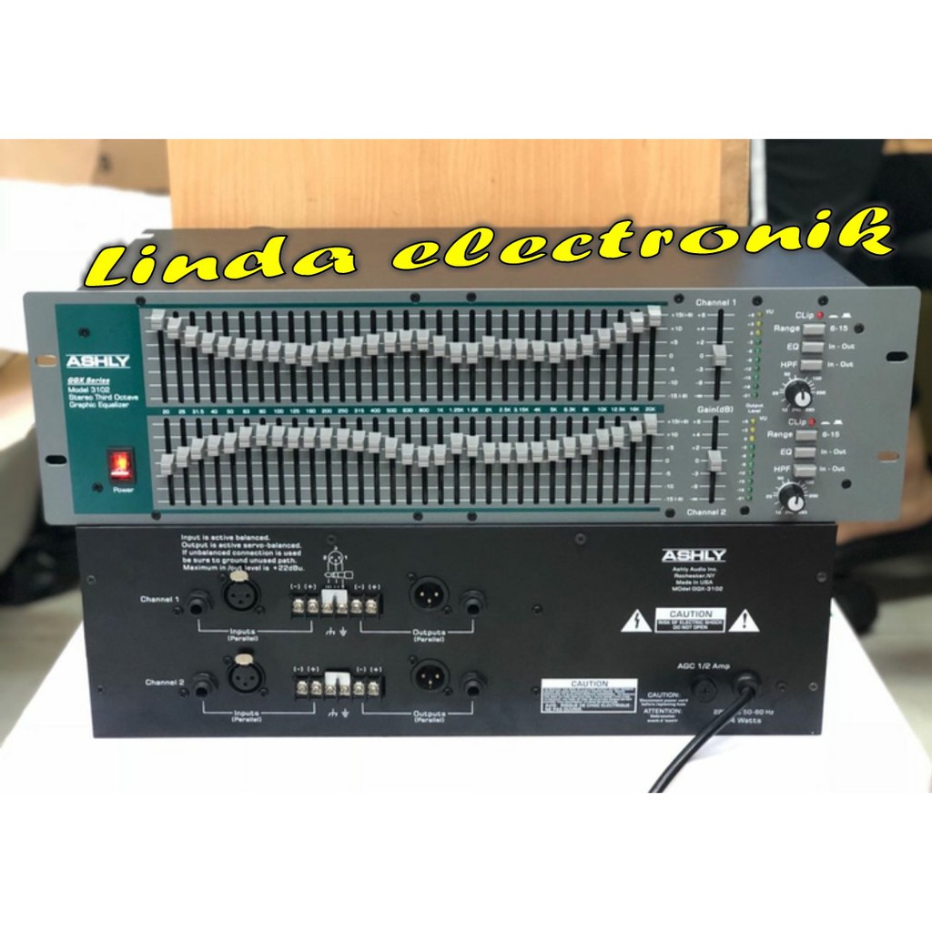 Equalizer ashly gqx 3102 (231 channel) equaliser ashly gqx3102