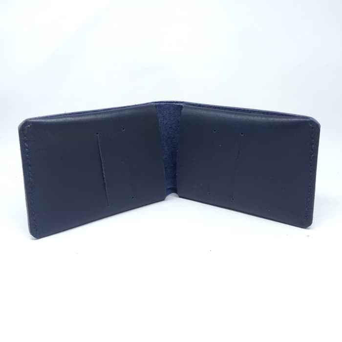 Dompet kulit asli design unik navi blue simple wallet - PHWL272