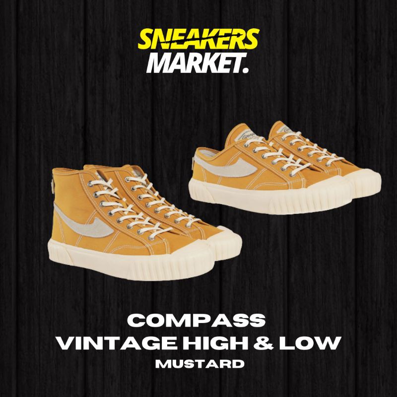Sepatu Compass Vintage Low / High Mustard