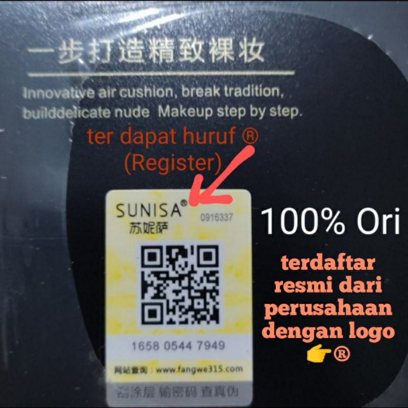 Sunisa Bedak Tahan Air | Pondation | Cushion | BB Cream ORIGINAL BARCODE