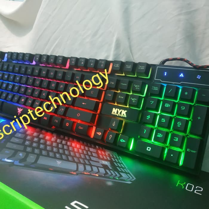 Keyboard Gaming NYK K02 Backlight NYK K-02 RGB Full Size