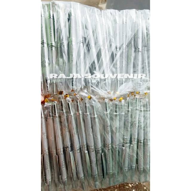 

mdn (ISI 50 BIJI) SOUVENIR PULPEN EMAS / SILVER KEMAS PLASTIK
