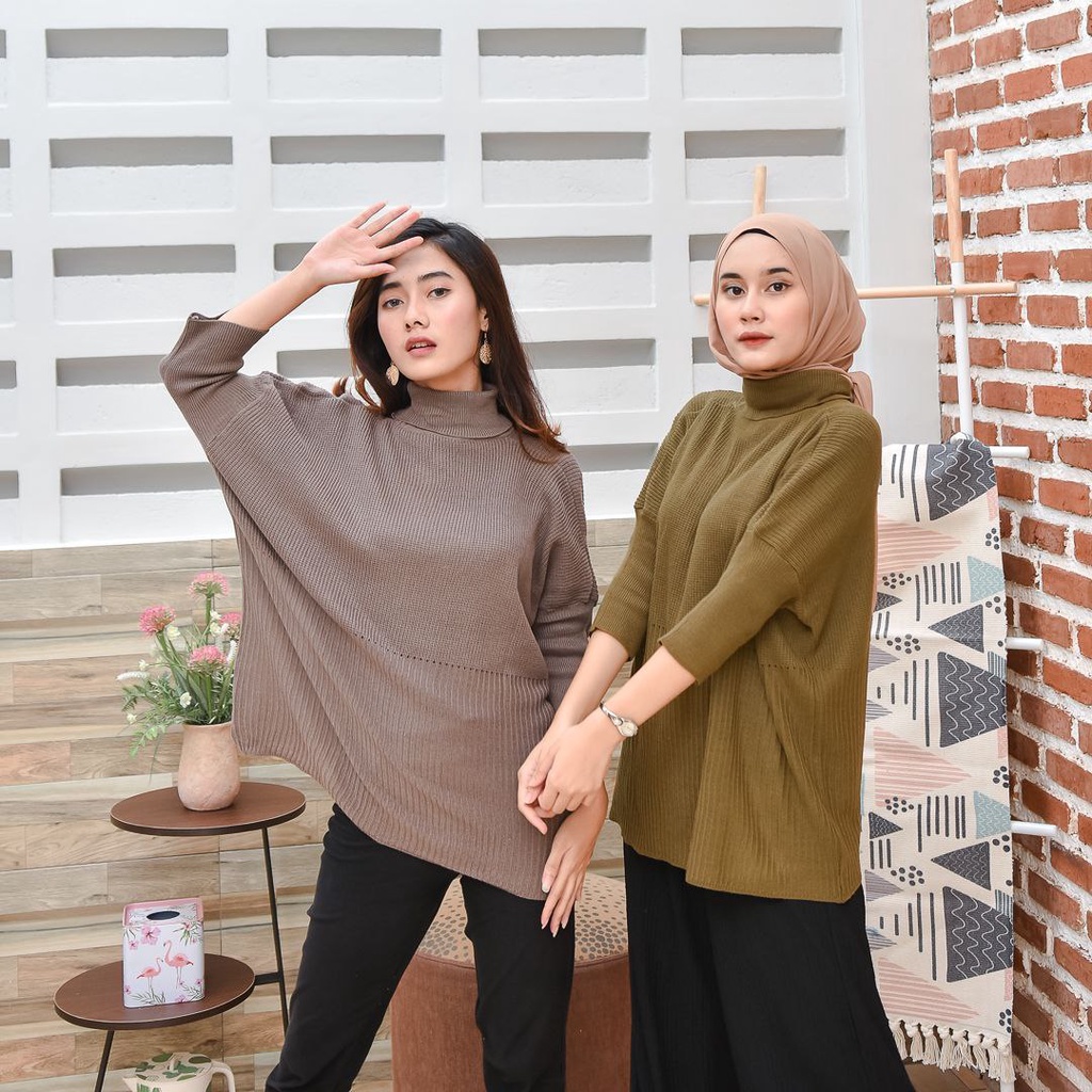 SWEATER RAJUT TURTLENECK WANITA KILLA OVERSIZE JUMBO BIG SIZE TURTLE NECK SWEATER RAJUT KOREA STYLE WANITA ATASAN WANITA BLOUSE CEWEK RAJUT WANITA PREMIUM SLIMFIT TERBARU KEKINIAN TRENDY MURAH