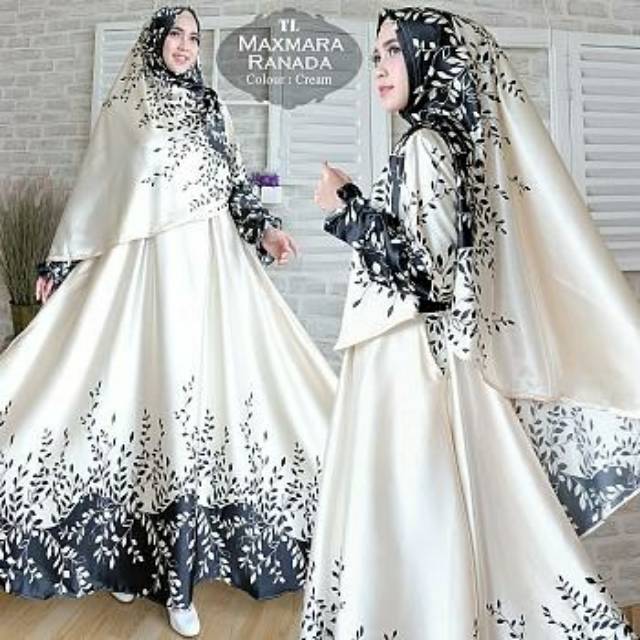 ORIGINAL REAL PICT GAMIS SYARI GAMIS JUMBO GAMIS BUSUI GAMIS PREMIUM RANADA CREAM RT LD 120 FIT XXL