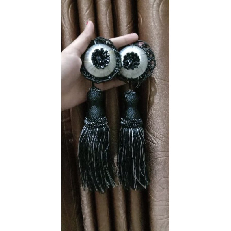 Bros kupu Gorden warna hitam mix putih