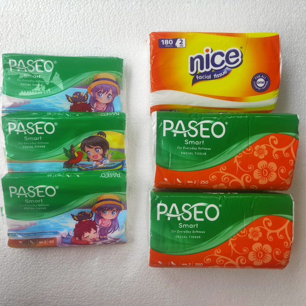 Tisu Tissue Paseo Smart 250 sheets 2ply Facial Tissue