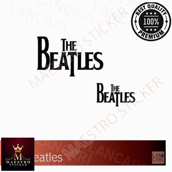 

M.STICKER Sticker Cutting the beatles logo icon Vinyl cut Stiker - Hitam