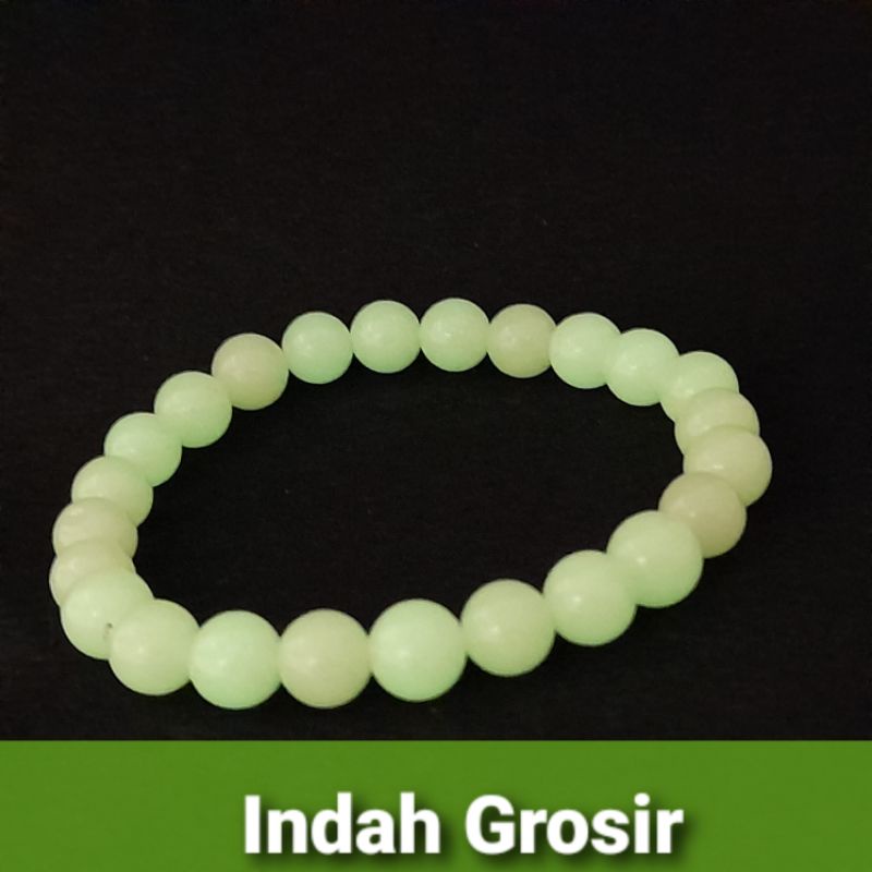 GELANG BATU POSPOR HIJAU 8MM NATURAL